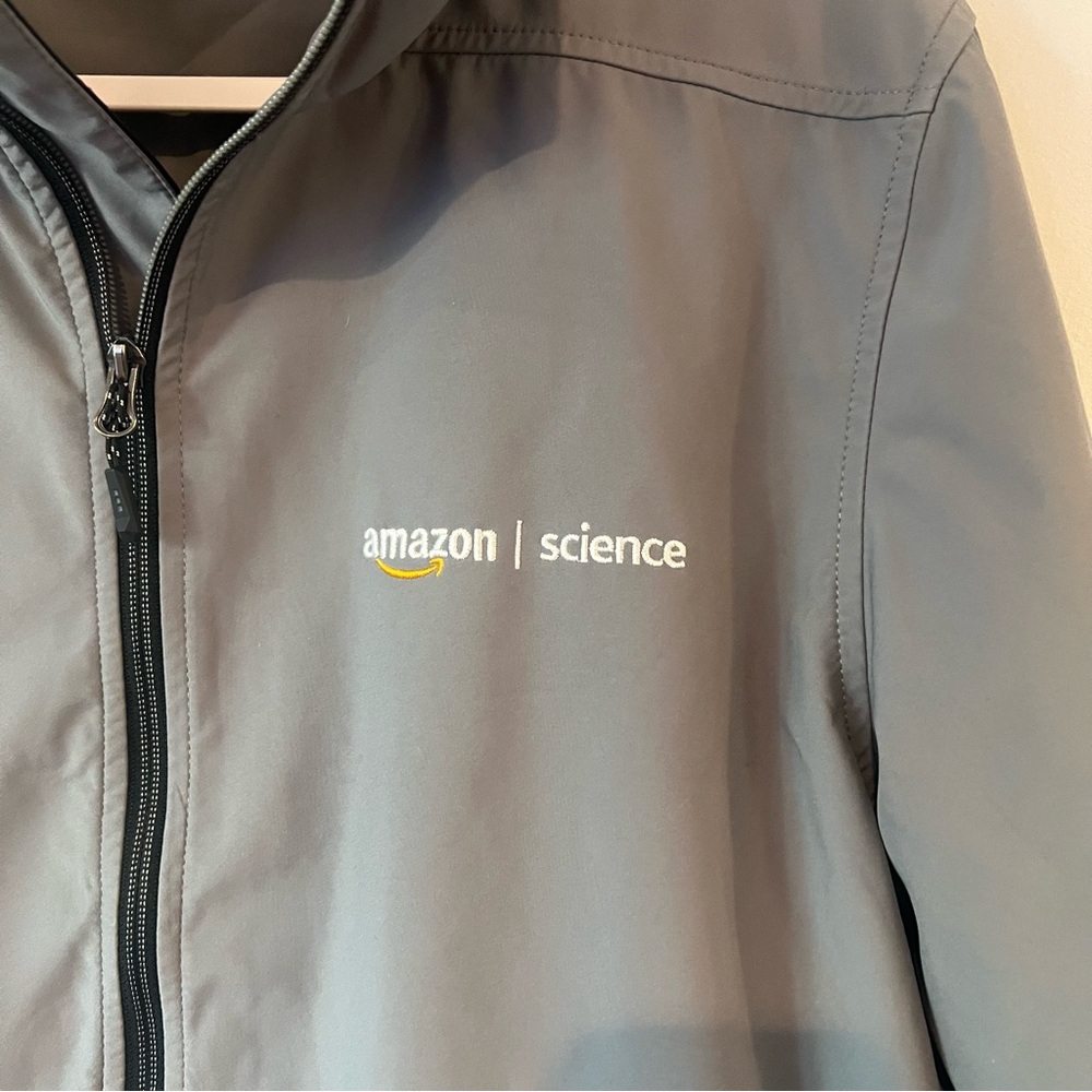 Amazon Science Grey Men's Medium M Jacket Zip Coat - Picture 3 of 7